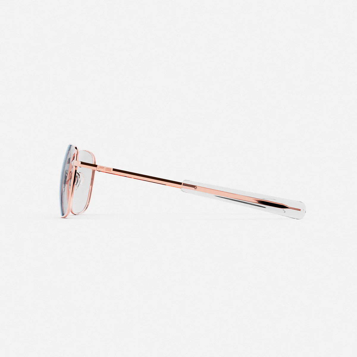 Aviator - 22k Rose Gold & Clear - Prescription Eyewear - Image 3