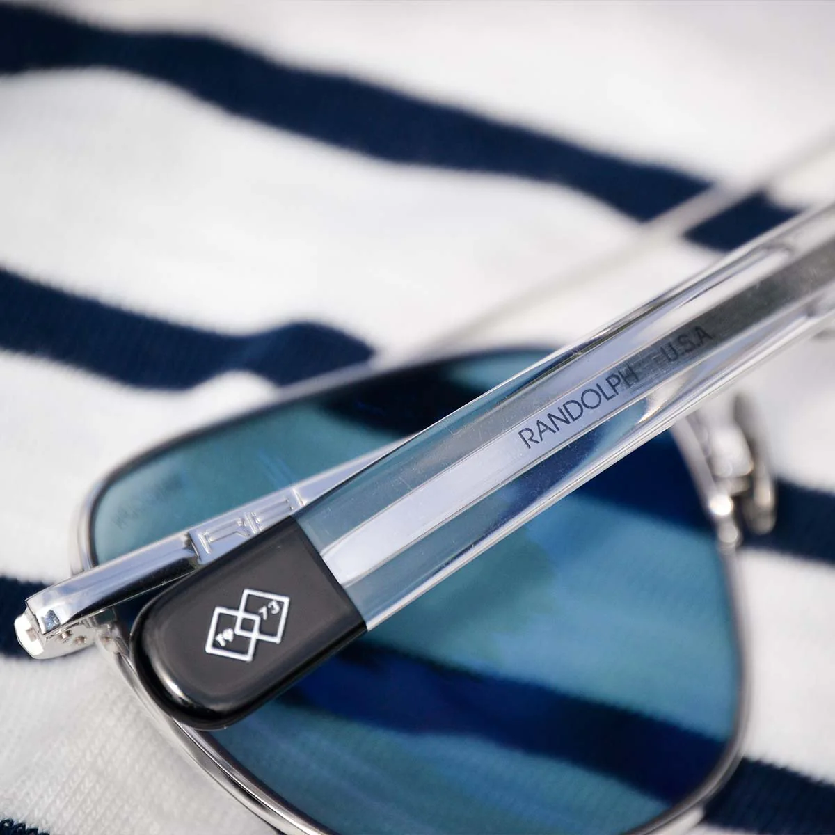 Aviator - 23k White Gold & Blue Hydro - Prescription Sunglasses - Image 5