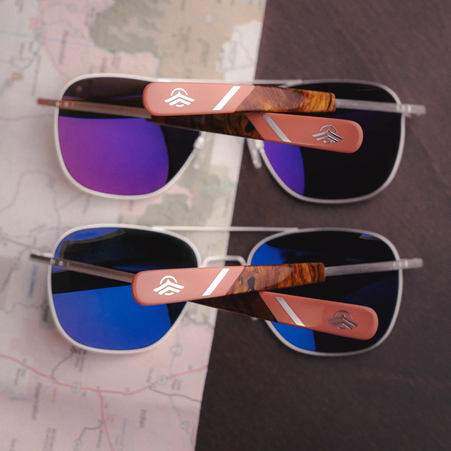 Aviator - Satin Silver & Rose Gold Mirror - Image 7