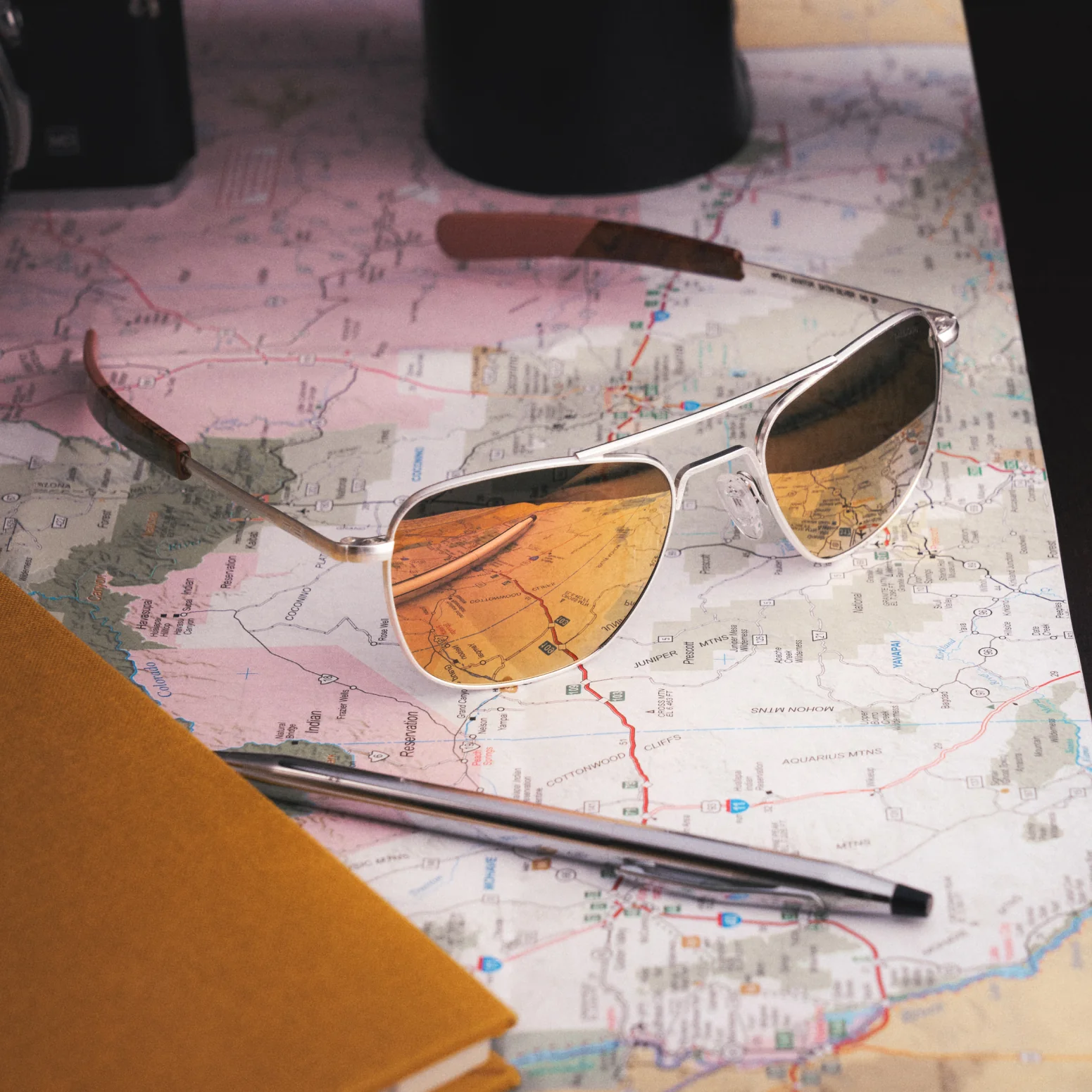 Aviator - Satin Silver & Rose Gold Mirror - Image 8